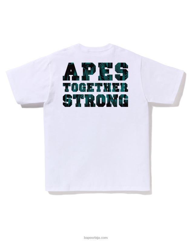 бео мушкарци A Bathing Ape Спеед Рацер Цоллеге атс Тее J4280259