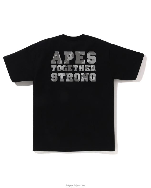 црн мушкарци A Bathing Ape хонеицомб цамо колеџ атс тее J4280263