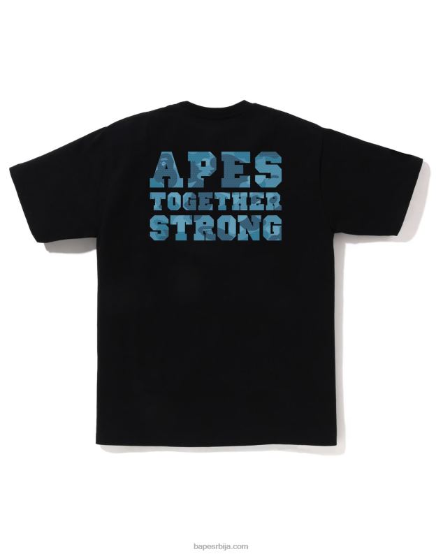 црн мушкарци A Bathing Ape хонеицомб цамо колеџ атс тее J4280264