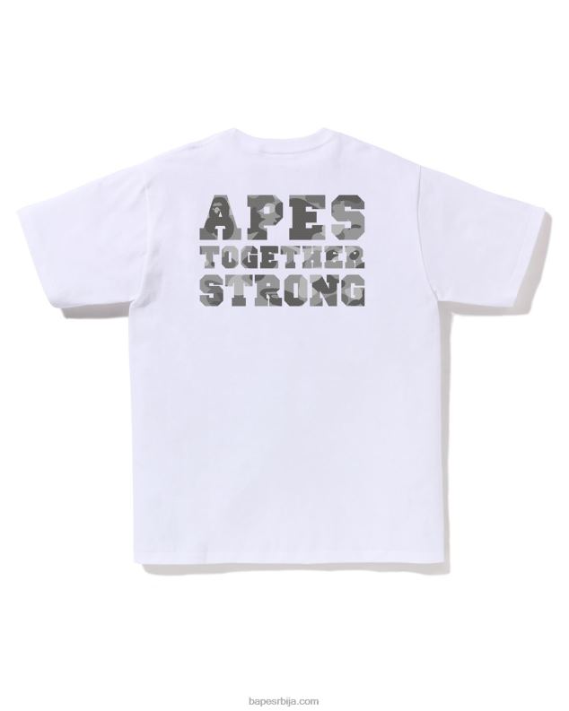 бео мушкарци A Bathing Ape хонеицомб цамо колеџ атс тее J4280265