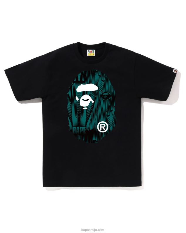 црн мушкарци A Bathing Ape спеед рацер велика мајица за главу J4280267