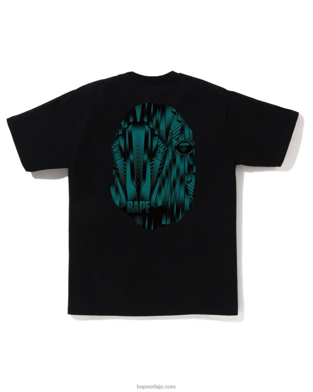црн мушкарци A Bathing Ape спеед рацер велика мајица за главу J4280267