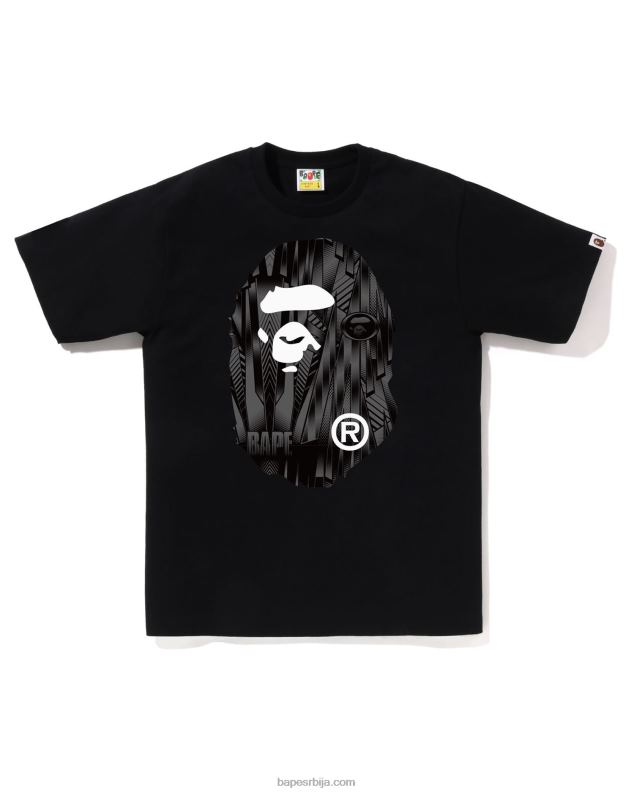 црн мушкарци A Bathing Ape спеед рацер велика мајица за главу J4280268