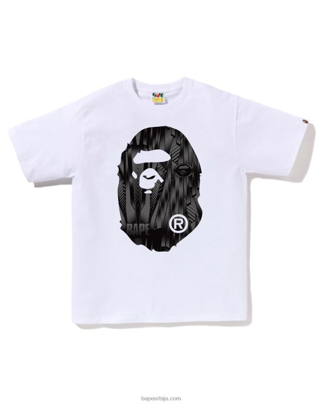 бео мушкарци A Bathing Ape спеед рацер велика мајица за главу J4280269