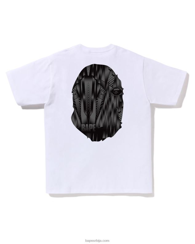бео мушкарци A Bathing Ape спеед рацер велика мајица за главу J4280269