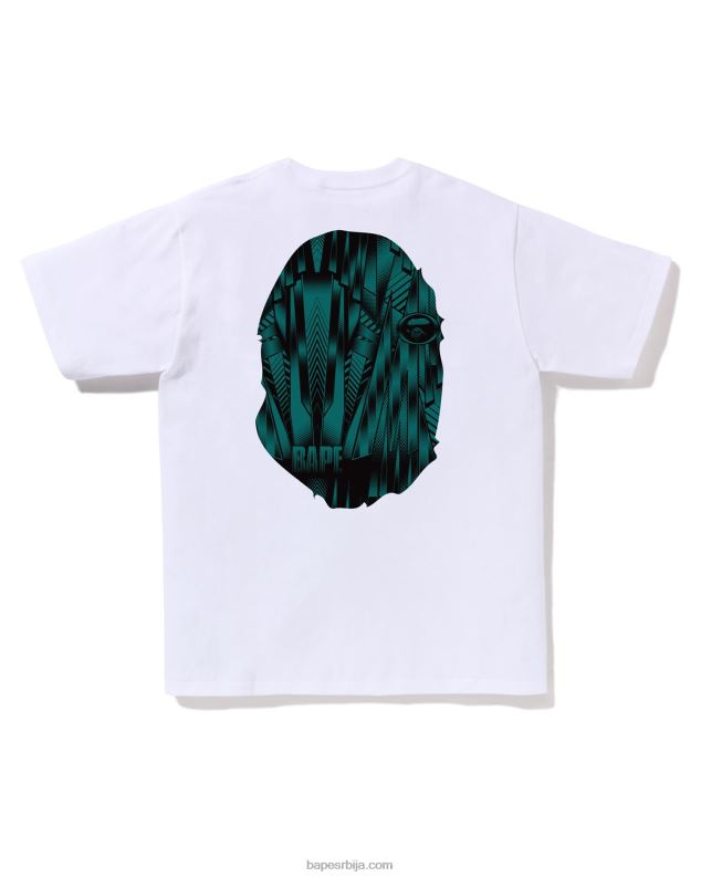 бео мушкарци A Bathing Ape спеед рацер велика мајица за главу J4280270