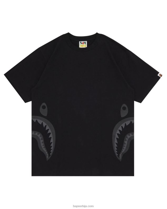 црн мушкарци A Bathing Ape сиде схарк тее J4280321