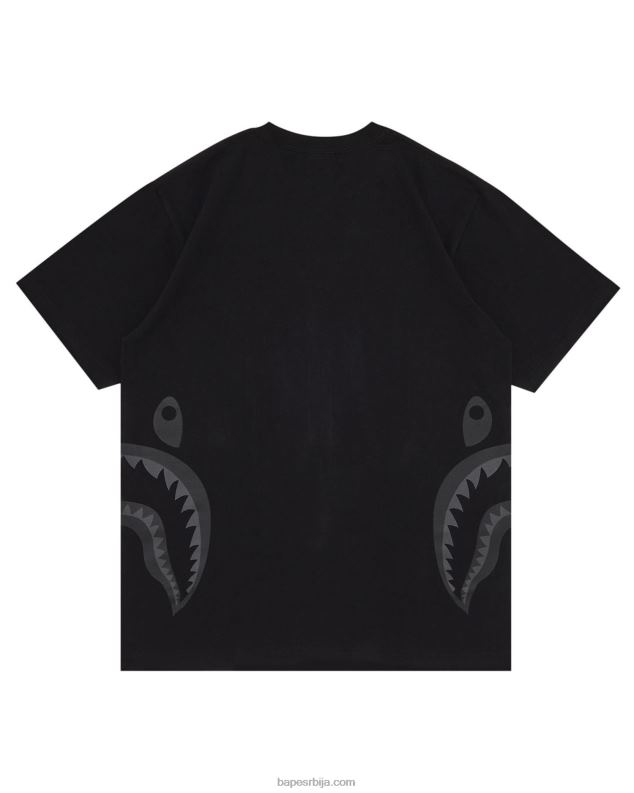 црн мушкарци A Bathing Ape сиде схарк тее J4280321