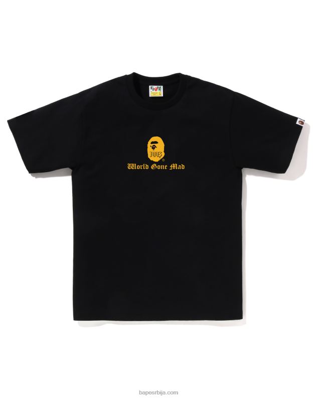 црн мушкарци A Bathing Ape лого тее J428036