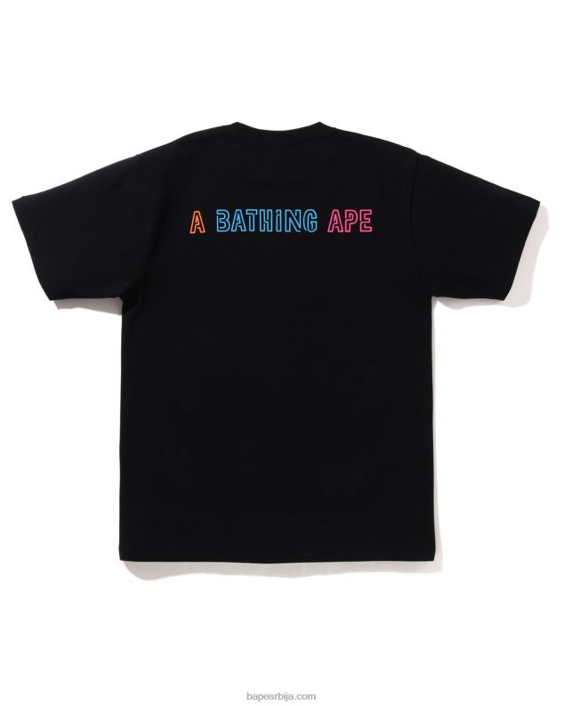 црн мушкарци A Bathing Ape Ноћ вештица неонска мексичка мајица са лобањом J4280378