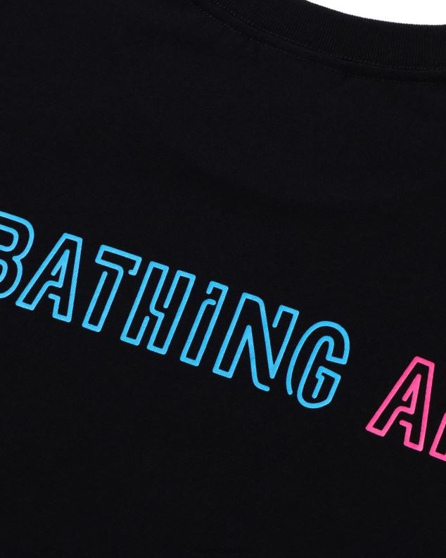 црн мушкарци A Bathing Ape Ноћ вештица неонска мексичка мајица са лобањом J4280378