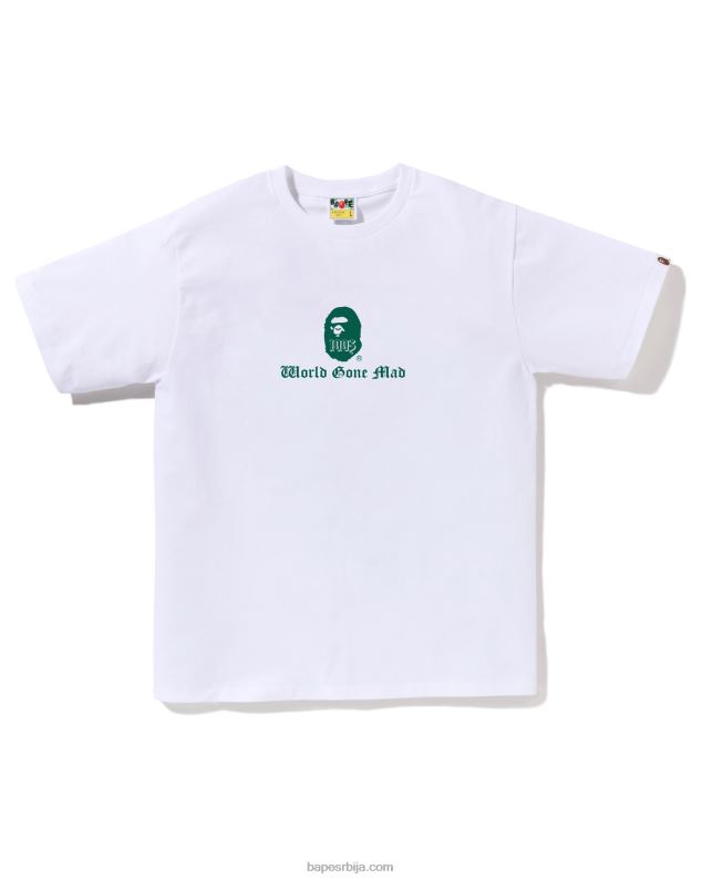 бео мушкарци A Bathing Ape лого тее J428039