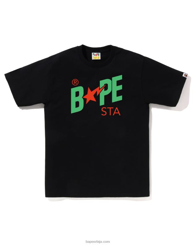 црн мушкарци A Bathing Ape боје лого мајица J428040