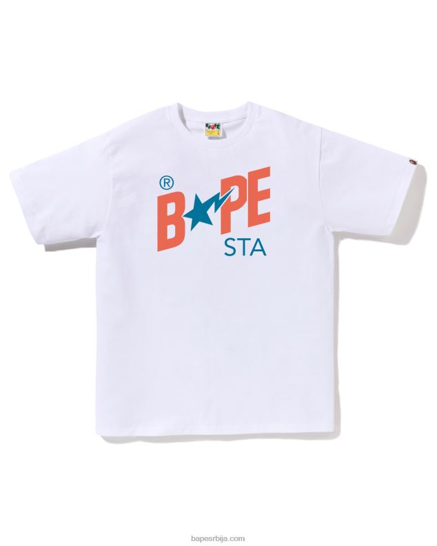 бео мушкарци A Bathing Ape боје лого мајица J428043