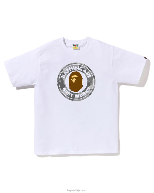 бео мушкарци A Bathing Ape саћа цамо заузета ради тее J428067