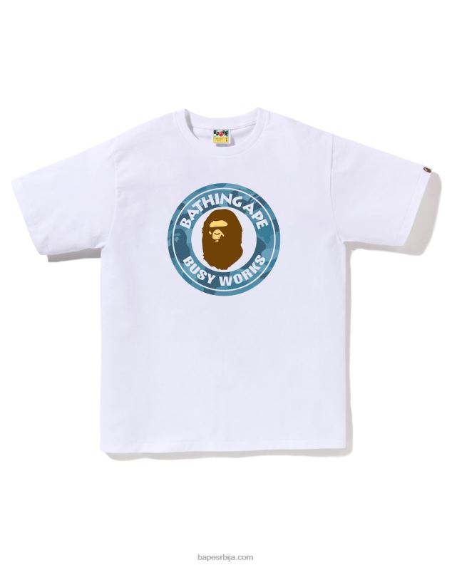 бео мушкарци A Bathing Ape саћа цамо заузета ради тее J428068