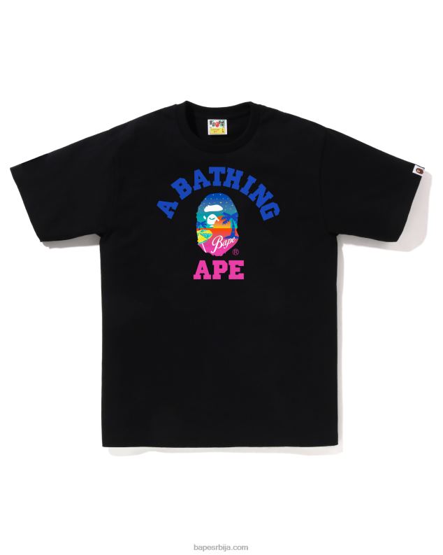 црн мушкарци A Bathing Ape сунсет беацх тее J428069