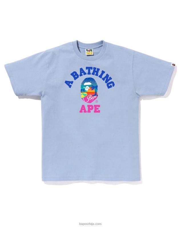 светло плава мушкарци A Bathing Ape сунсет беацх тее J428070