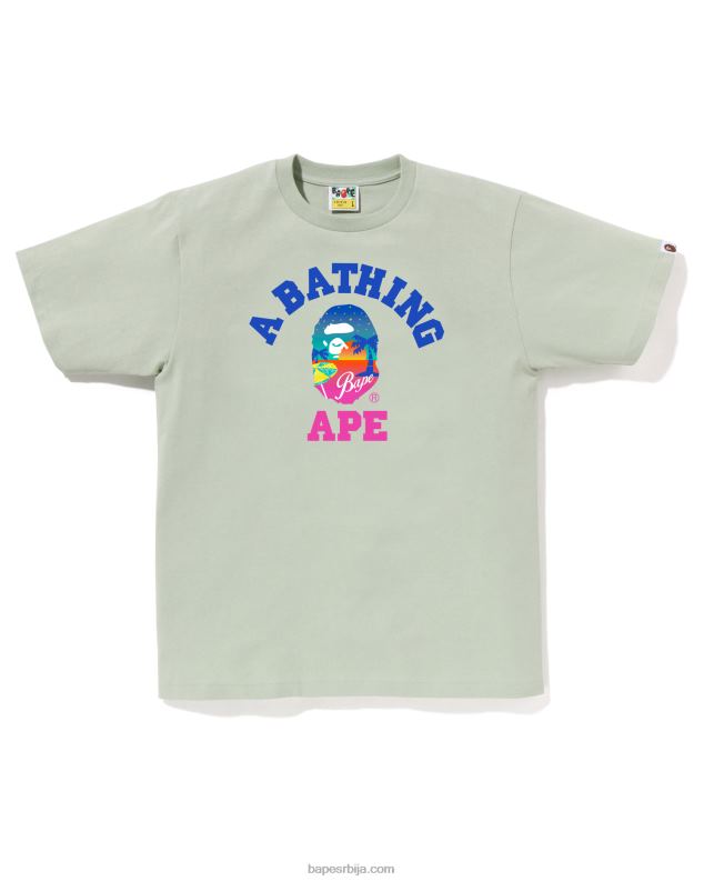 светло зелена мушкарци A Bathing Ape сунсет беацх тее J428071