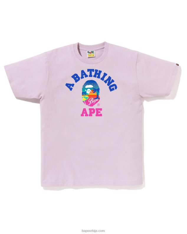 пастелно лила мушкарци A Bathing Ape сунсет беацх тее J428072