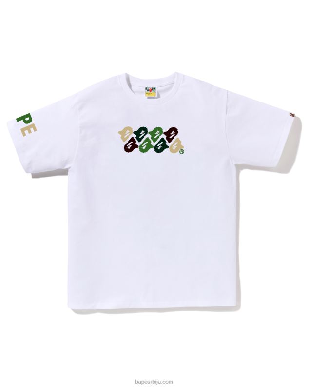 бео мушкарци A Bathing Ape абц цамо тее J428078