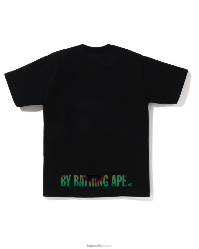 црн мушкарци A Bathing Ape термографска мајица за лице J428088