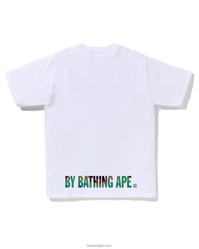 бео мушкарци A Bathing Ape термографска мајица за лице J428089