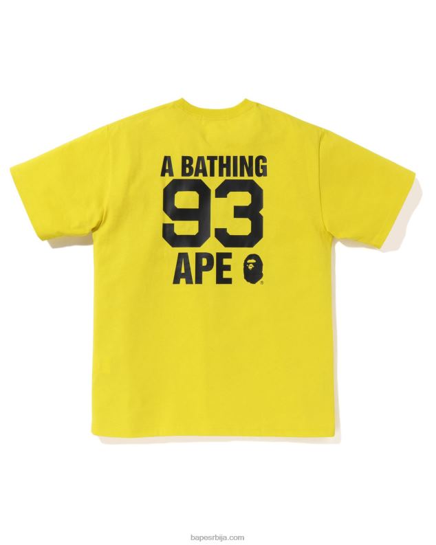 жута мушкарци A Bathing Ape лого тее J42808