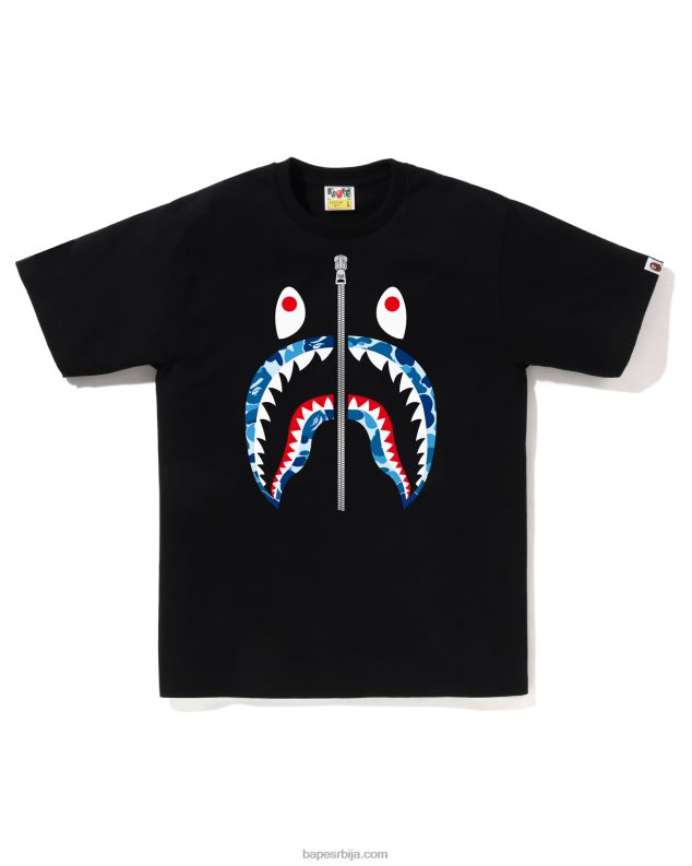 црн мушкарци A Bathing Ape абц цамо ајкула мајица J428090