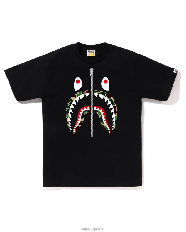 црн мушкарци A Bathing Ape абц цамо ајкула мајица J428091