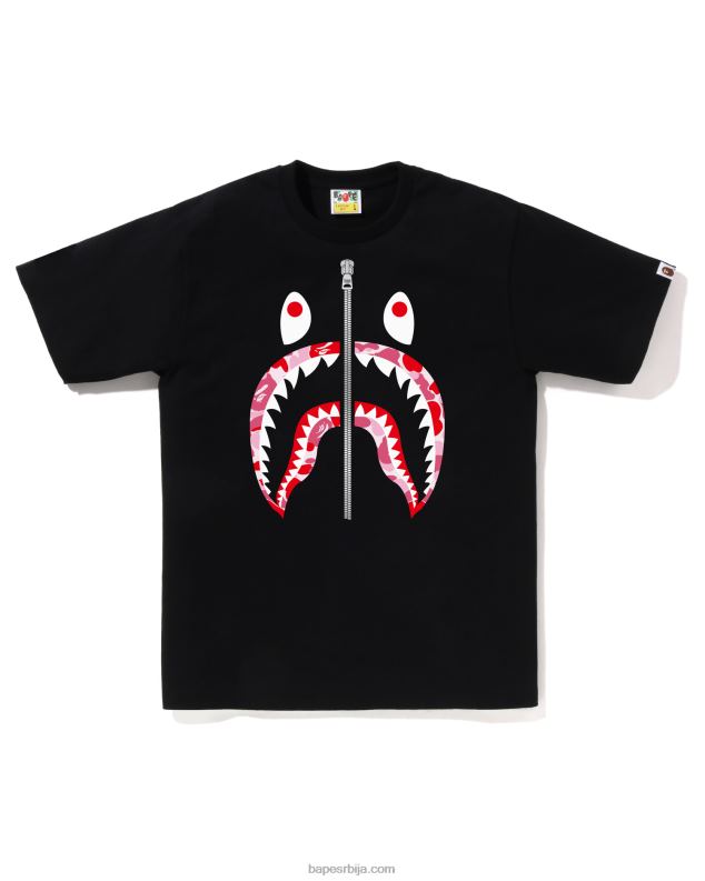 црн мушкарци A Bathing Ape абц цамо ајкула мајица J428092