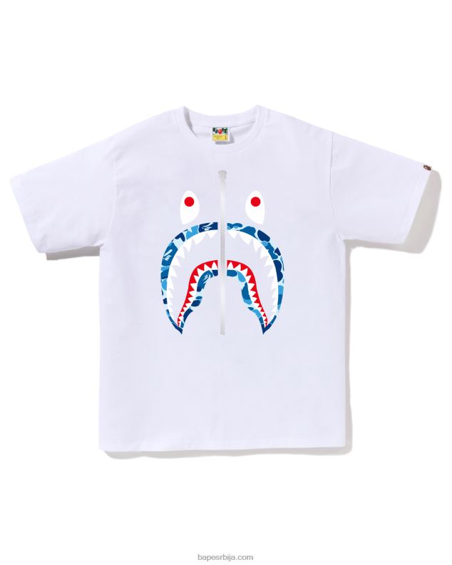 бео мушкарци A Bathing Ape абц цамо ајкула мајица J428093