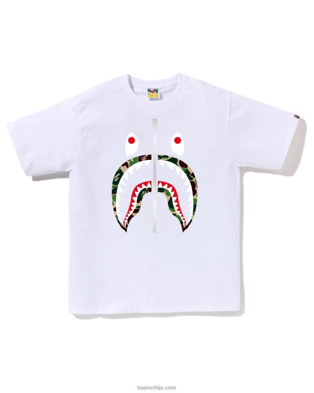 бео мушкарци A Bathing Ape абц цамо ајкула мајица J428094
