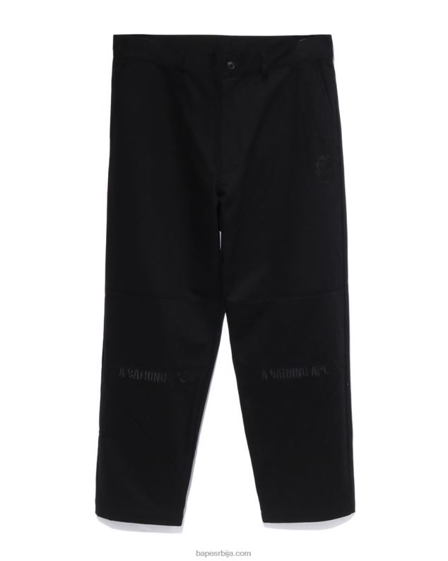 црн мушкарци A Bathing Ape лабаве цхино панталоне J4280291