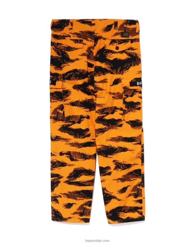 наранџаста мушкарци A Bathing Ape тигер цамо опуштене војне панталоне J4280336