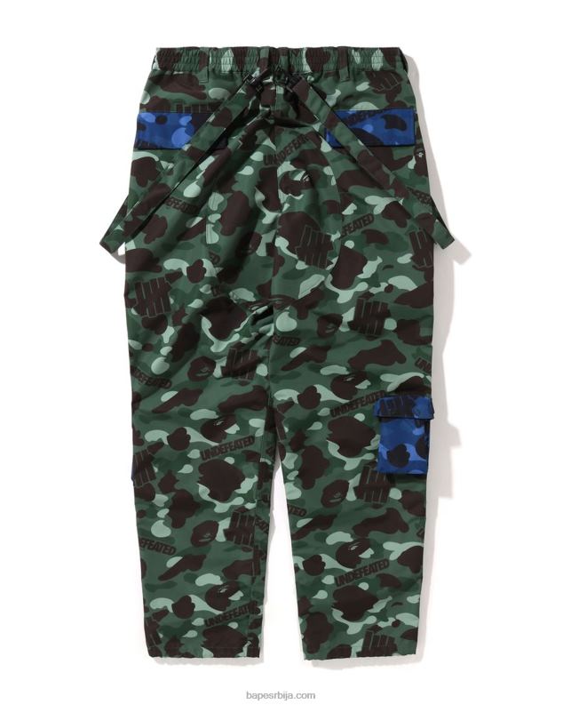 Војничко зелена мушкарци A Bathing Ape к ундфтд маскирне панталоне са више џепова у боји J4280348