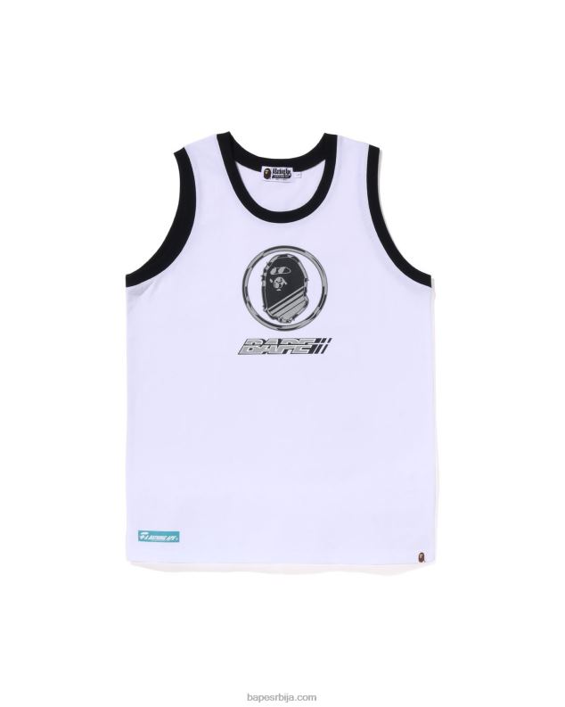 бео мушкарци A Bathing Ape графичка мајица без рукава J428010
