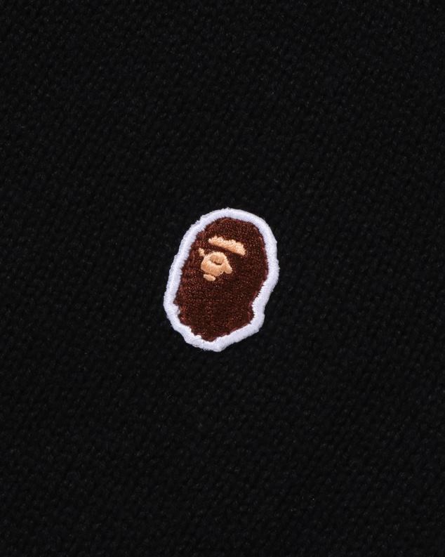 црн мушкарци A Bathing Ape глава једна тачка плетени прслук J4280223