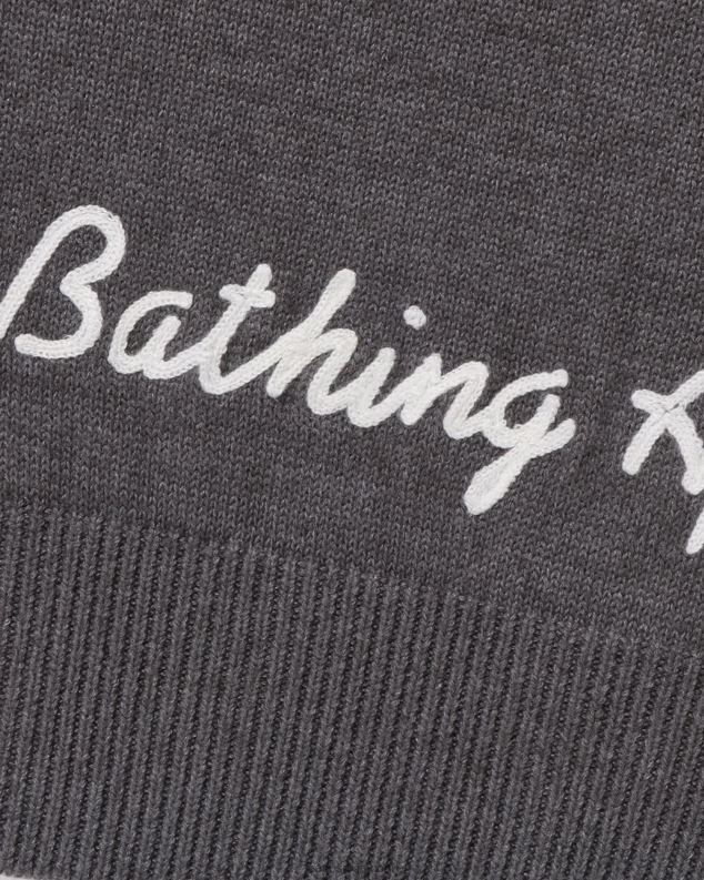 сива мушкарци A Bathing Ape глава једна тачка плетени прслук J4280224