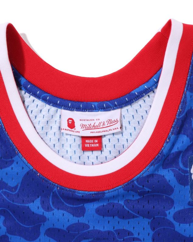 Плави мушкарци A Bathing Ape к м&н брооклин нетс мајица без рукава J4280363