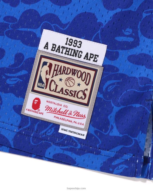 Плави мушкарци A Bathing Ape к м&н брооклин нетс мајица без рукава J4280363