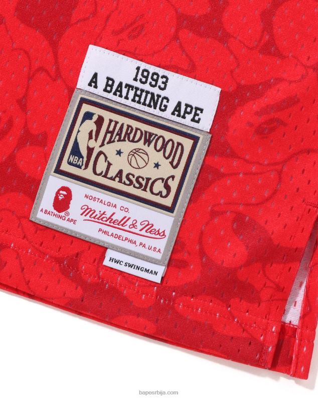 јарко црвена мушкарци A Bathing Ape к м&н мајами топло мајица мајице J4280364