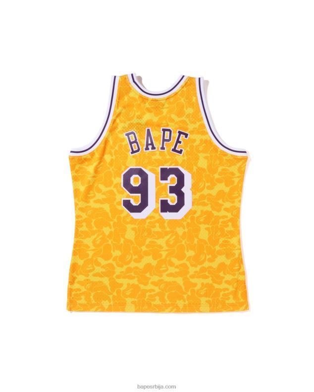 жута мушкарци A Bathing Ape к м&н лос ангелес лакерс мајица без рукава J4280369