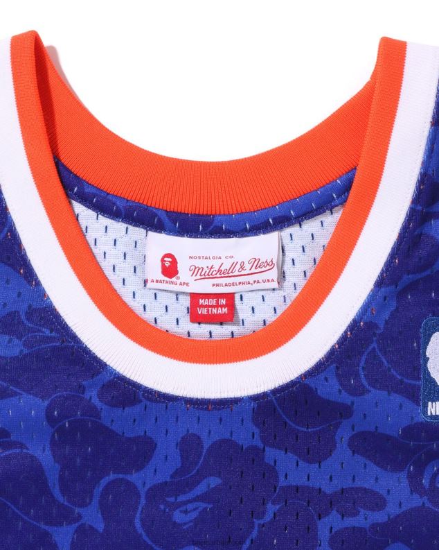 Плави мушкарци A Bathing Ape к м&н њу иорк кницкс мајица без рукава J4280374