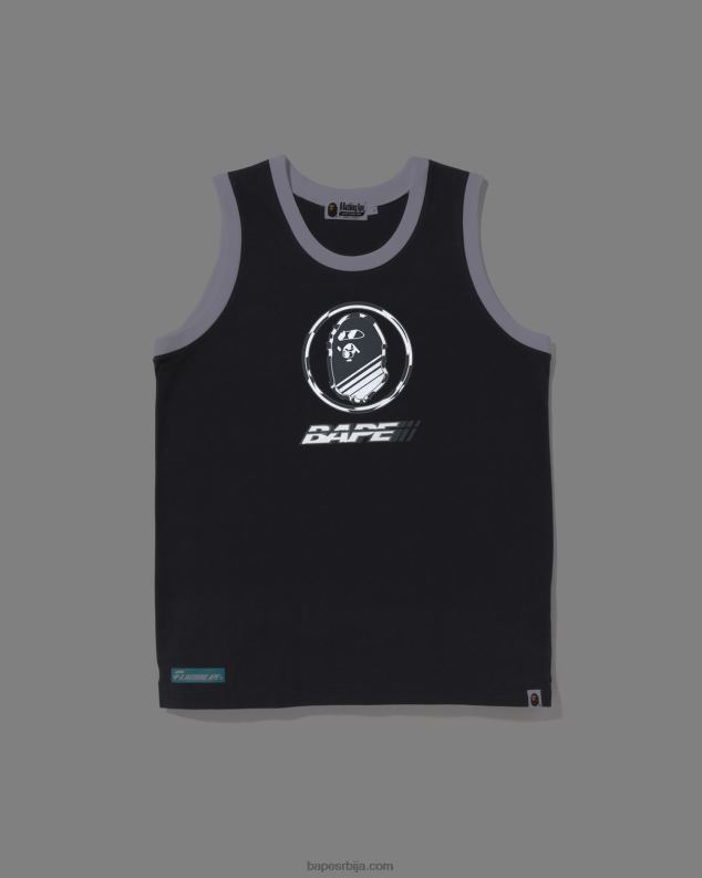 тамно сива мушкарци A Bathing Ape графичка мајица без рукава J42809