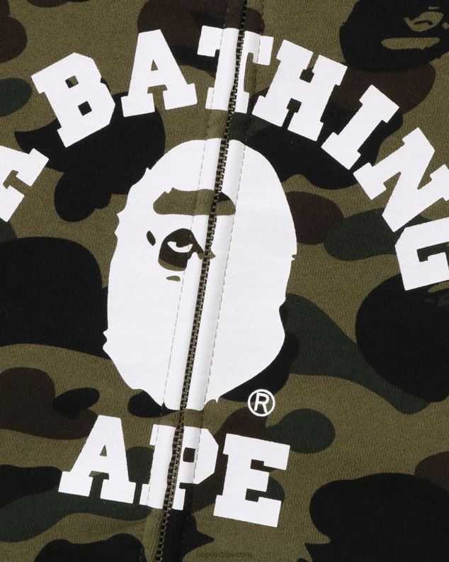 Војничко зелена мушкарци A Bathing Ape 1ст цамо црази колеџ пуна дуксерица J4280254