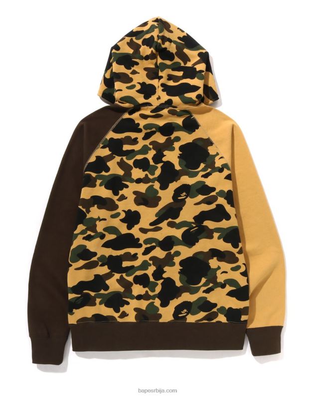 жута мушкарци A Bathing Ape 1ст цамо црази колеџ пуна дуксерица J4280255