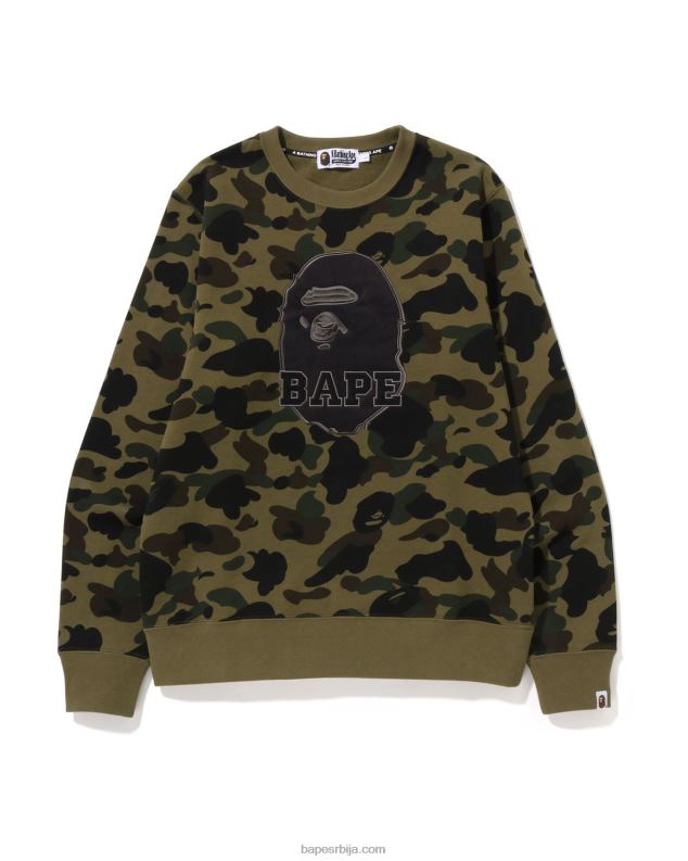 Војничко зелена мушкарци A Bathing Ape 1. цамо цревнецк J4280366