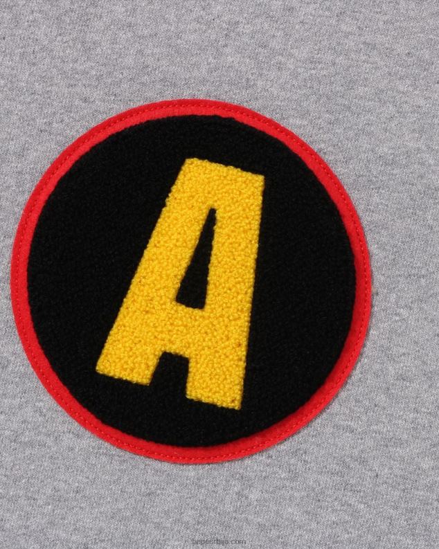 сива мушкарци A Bathing Ape сенка опуштена дуксерица са пуним патентним затварачем J4280180