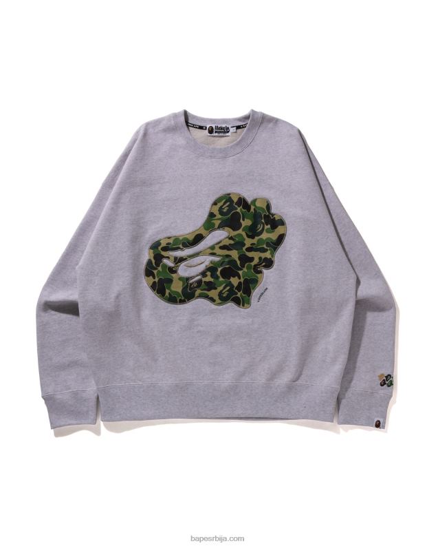 сива мушкарци A Bathing Ape абц цамо патцх опуштени кројни изрез J4280200